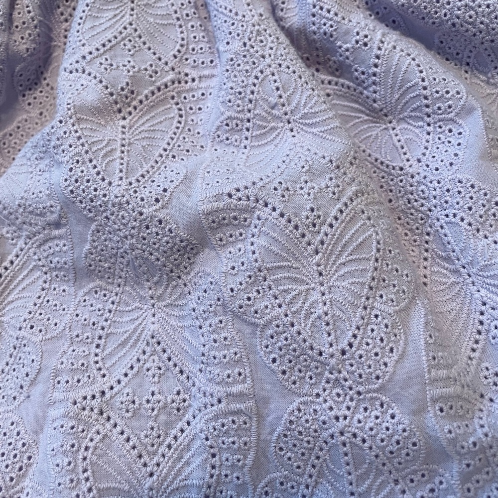 Purple Pastel Eyelet Lace Fabric